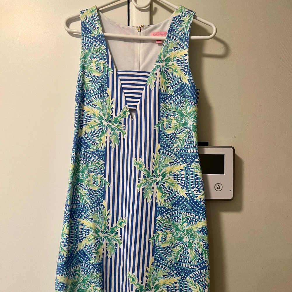 Lilly Pulitzer Shift dress with palms and cut out